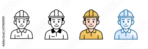 Engineer Icon Set Multiple Style Collection