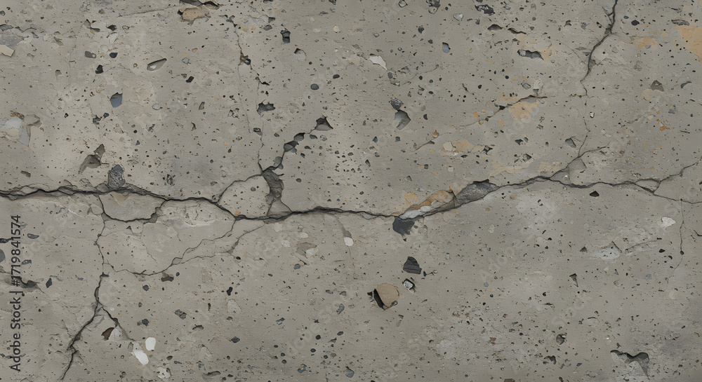 Fototapeta premium Cracked concrete surface with rough texture