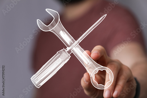 Concept image of tools, rep...