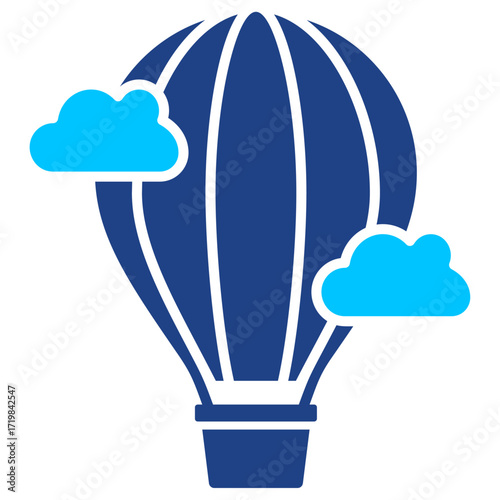 Air Balloon Simple Vector Icon Collection