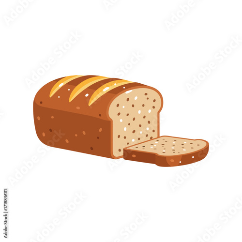 Loaf of Bread Vector Illustration