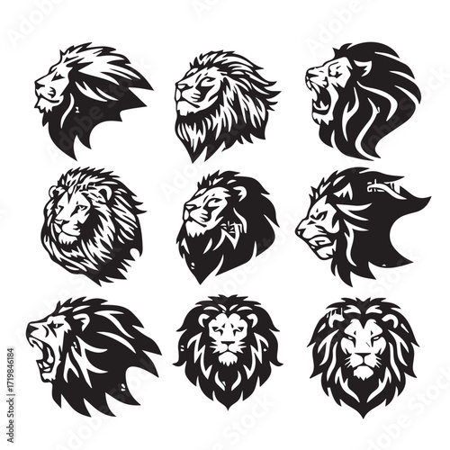 set of black and white tattoos