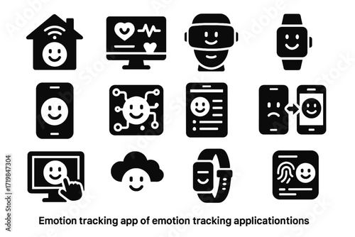 Vr vector integration emotion ai panel display notifications icon health tracking