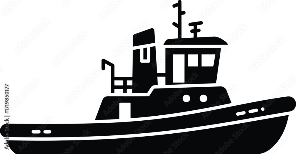 Obraz premium Versatile ship vector illustration for marine and nautical designs scalable eps icon
