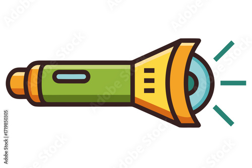 Torch light isolated on white background