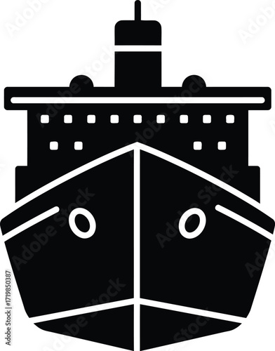 Ship vector illustration scalable eps icon for maritime transportation