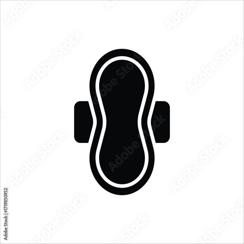 Sanitary napkin icon. Menstrual pad and Female hygiene symbol. Vector illustration for web design. Linear style napkin icon. Editable stroke.