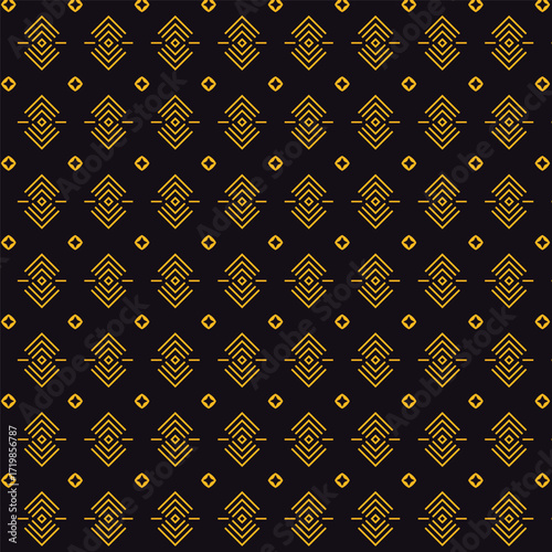 Elegant gold geometric pattern on deep purple background modern
