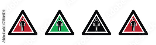 Safety first with these pedestrian crossing warning signs, ensuring safe passage for pedestrians in various traffic conditions and infrastructure projects