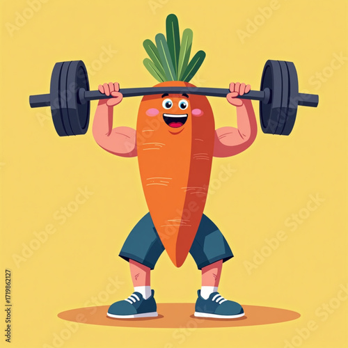 Illustration of a man lifting weights