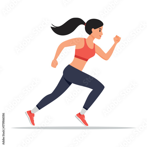 Woman running icon

