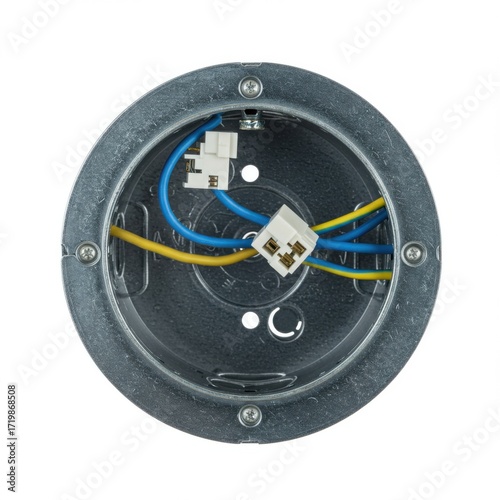 Electrical junction box with wires arranged in circular layout  