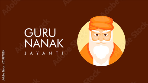 vector guru nanak jayanti poster template