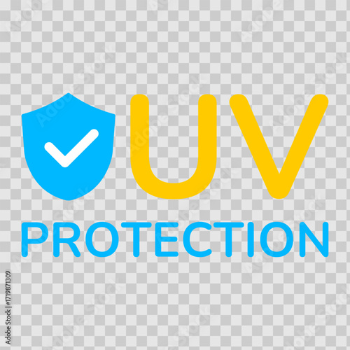 UV protection icon set. UV radiation icon. Ultraviolet symbol. Sun uv protection icons. Vector pictogram of sunscreen spf. Skincare illustration, sign for cosmetics packaging