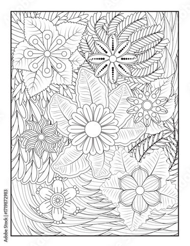 Zentangle Coloring Pages | Relaxing Stress Relief Coloring Book for Adults | Intricate Abstract Patterns.