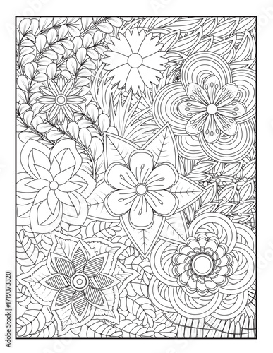 Zentangle Coloring Pages | Relaxing Stress Relief Coloring Book for Adults | Intricate Abstract Patterns.