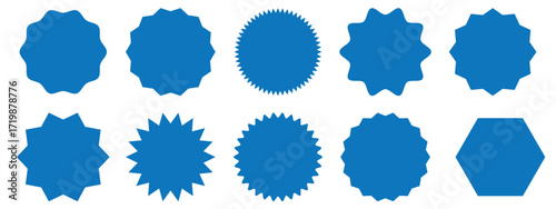 Set of red starburst, starburst labels. tag or label set. starburst or sunburst badge collection. can be used for price tag, best sell, shirt size, quality mark 