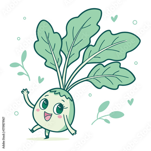 leafy spinach sprout vector design.