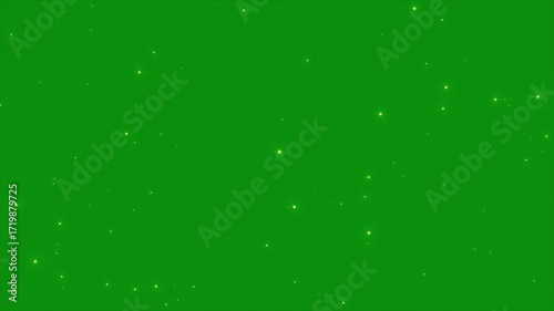 A green screen with sparkles. 4K animation. A light with shining dust. A background with lights. Stars sparkle. The concept is for Christmas, a party, or a birthday.
