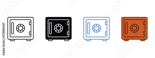 Bank vault icon vector. financial peace of mind, ideal for banking and personal finance symbol. vector illustration.