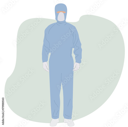 Doctors Character wearing in full personal protective. doctors wearing protective gowns