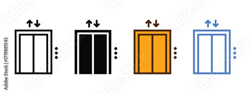 Lift, elevator icon vector. up and down movement for accessible buildings and transportation symbol. vector illustration.