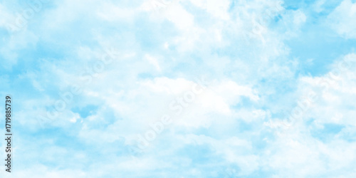 Blue sky and white cloudy, beautiful white clouds in the blue sky background,  blue sky light effect on the background winter morning snow pattern, Illustration of sky clouds vector, 
