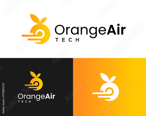 Logo design about air conditioner and citrus fruit industry company.