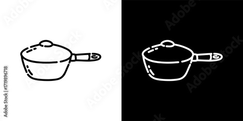 cooking pan vector. kitchenware utensil icon