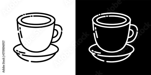cup of coffee vector icon logo