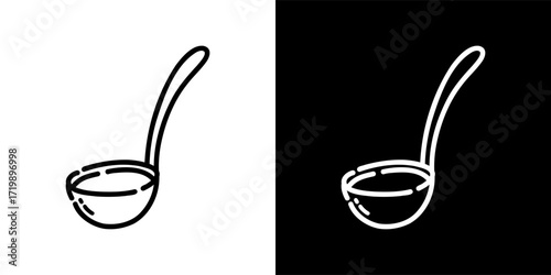 ladle icon. kitchen utensil vector