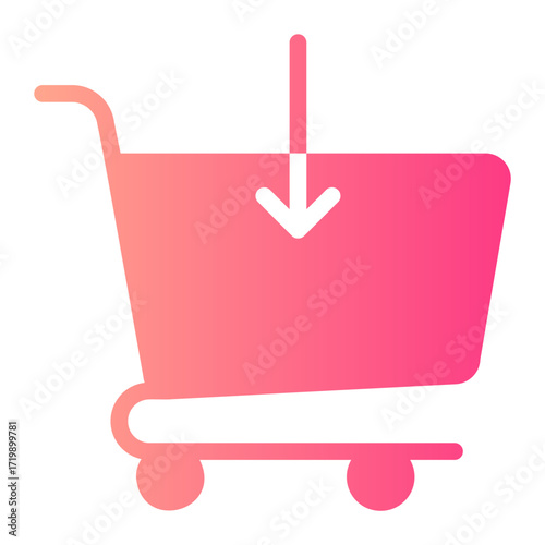 add cart gradient icon