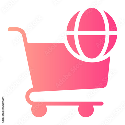 shopping cart gradient icon