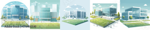 Building and architecture with various styles and designs. Vectors, illustrations, icon sets, designs, graphics