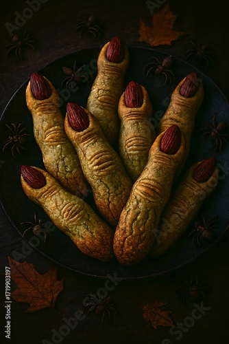 Artfully Arranged Witch Finger Cookies