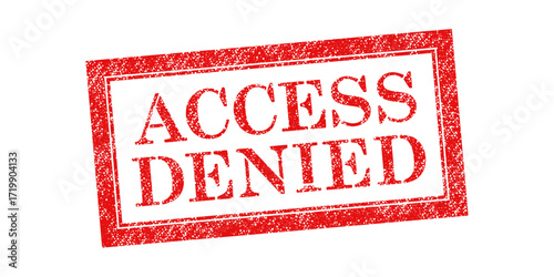 Vector red rubber stamp of Access Denied isolated on white background.