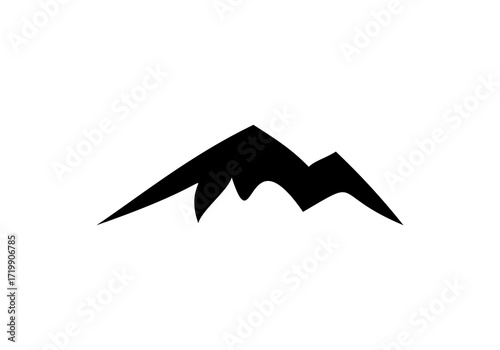 vector mountain view logo illustration