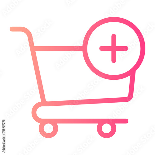 add cart gradient icon