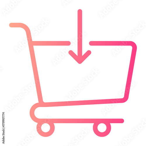 add cart gradient icon