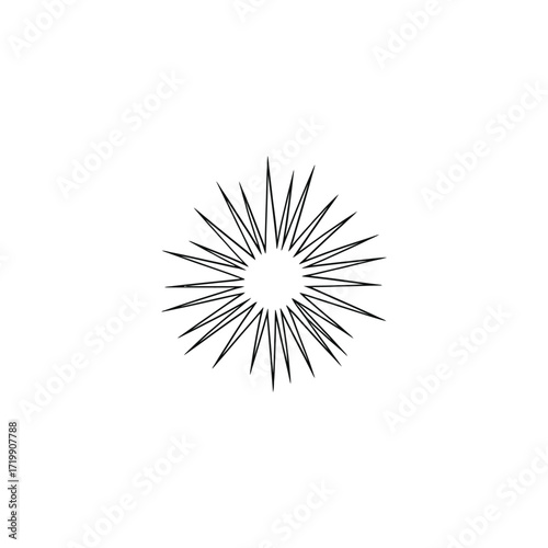 Abstract radial starburst pattern with sharp lines emanating from a central point