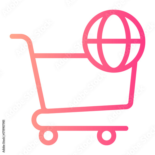 shopping cart gradient icon
