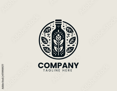 Herb Potion vector Logo