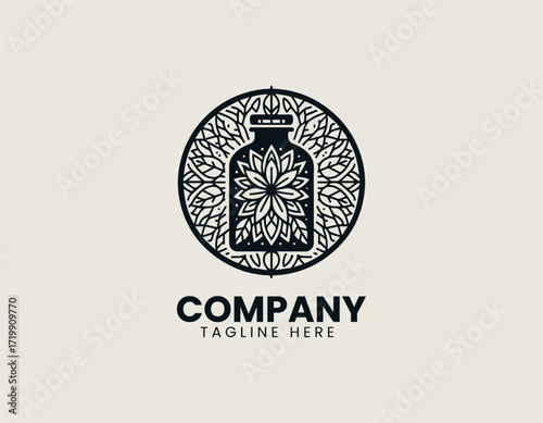 Herb Potion vector Logo