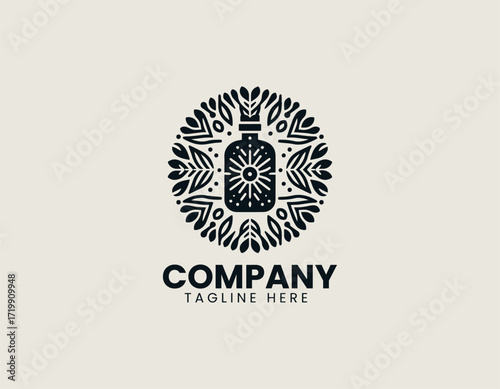 Herb Potion vector Logo