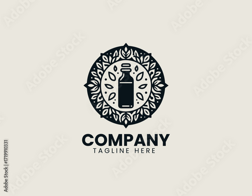 Herb Potion vector Logo
