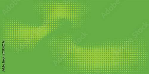 Aesthetic creative Lime green pop art background in retro comic style with halftone dots design, vector illustration eps10