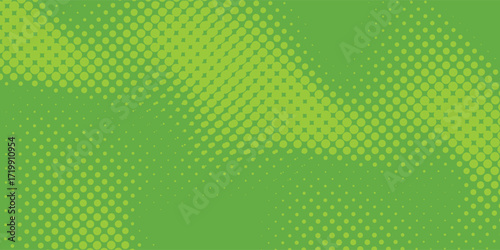 Aesthetic creative Lime green pop art background in retro comic style with halftone dots design, vector illustration eps10