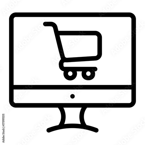 buy online line icon