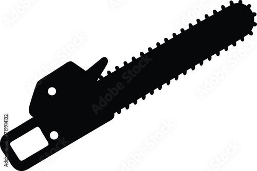 Chainsaw silhouette vector illustration