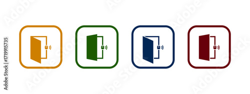 door sensor icon vector illustration. door sensor icon in different color design.